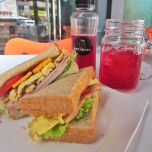 Canadian Back Bacon and Cheese Sandwich