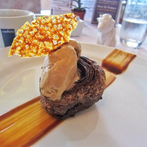 Chocolate Kouign Amman with Muscovado Ice Cream