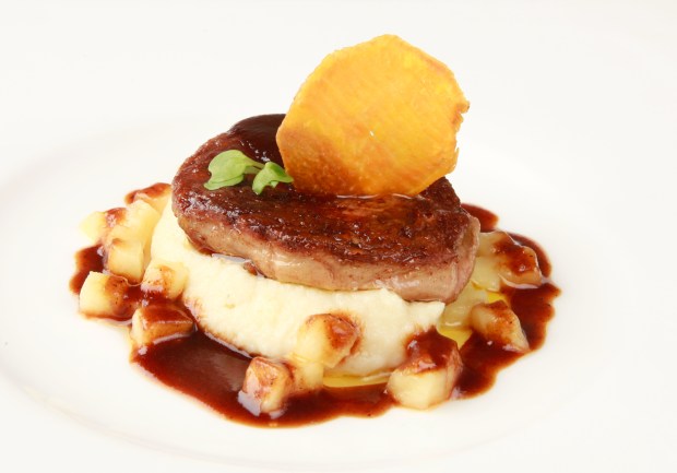 2. Pan Seared Duck Foie Gras on Celeriac Mousseline&amp;Calvado