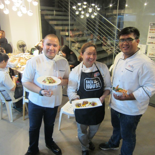 Purefood Chefs proudly showing off their specialties using Purefoods Bacon