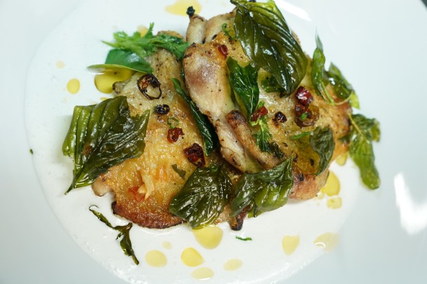 A manually deboned chicken was the star of this dish.JPG