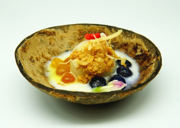 Guinataan Balls in White Coconut Sauce and Cookie Crumble.jpg